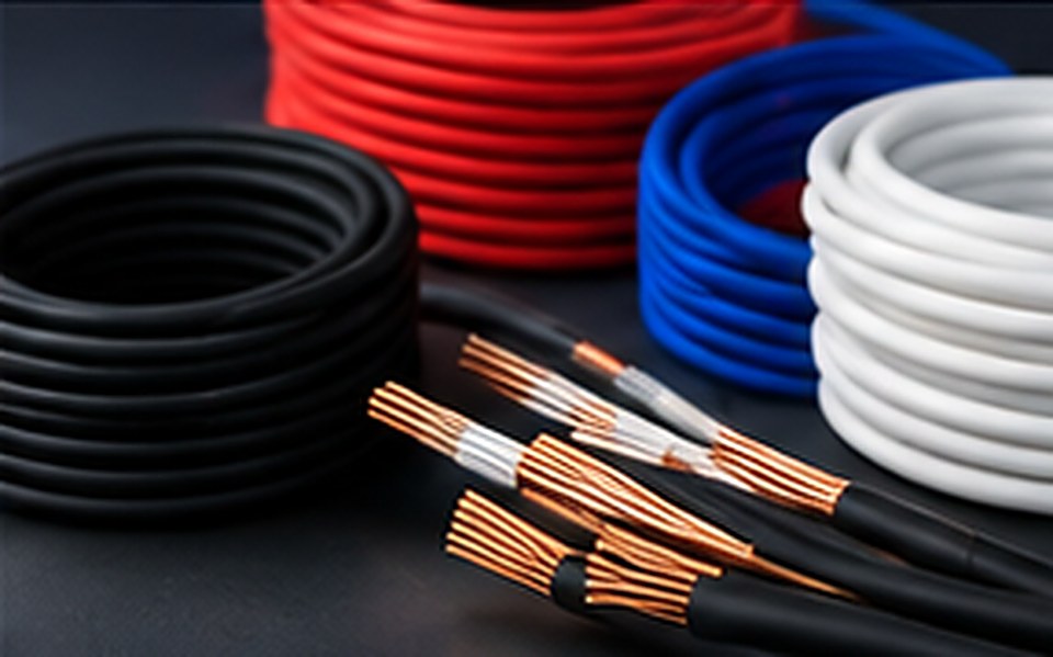 Müxtəlif kəsikli elektrik kabelləri və işıqlandırma aksesuarları